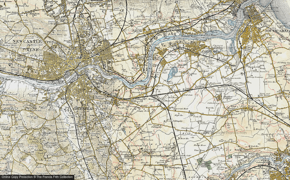 Old Map of Bill Quay, 1901-1904 in 1901-1904