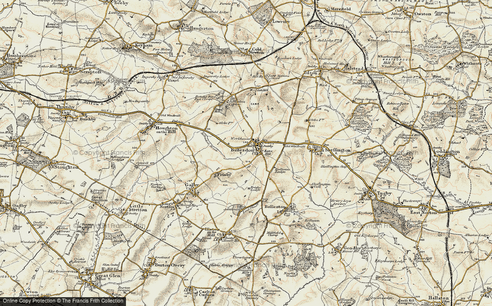 Old Map of Billesdon, 1901-1903 in 1901-1903