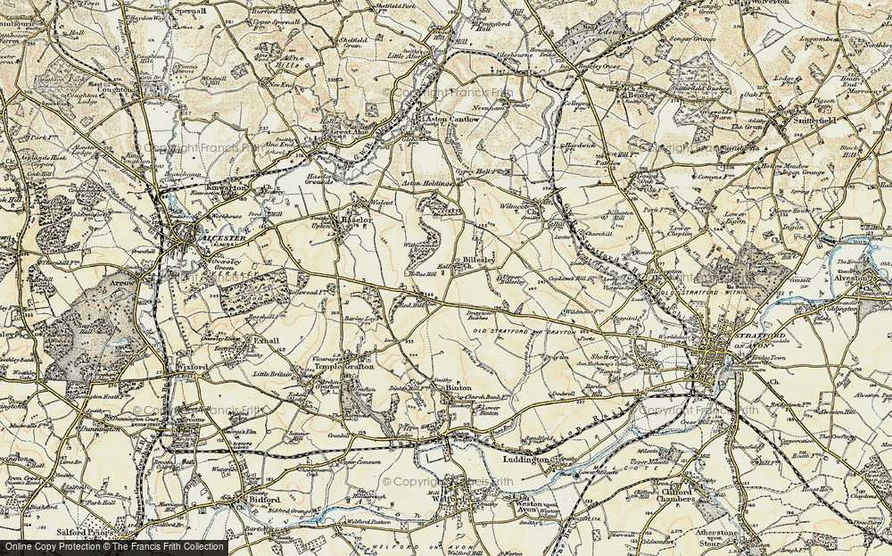 Old Map of Historic Map covering Withycombe Wood in 1899-1902