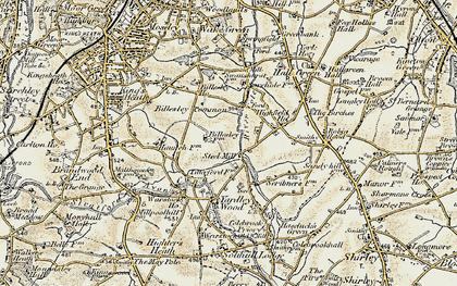 Old map of Billesley in 1901-1902