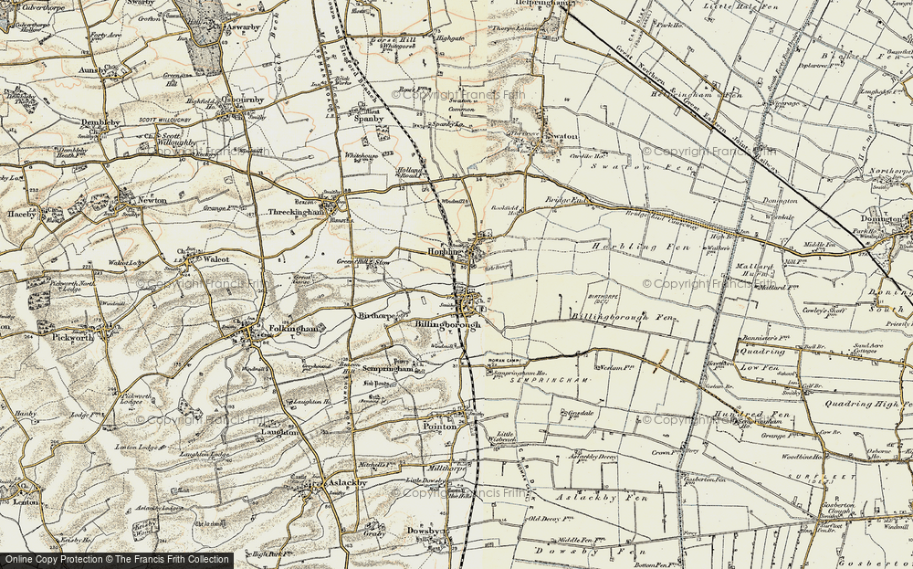 Old Map of Billingborough, 1902-1903 in 1902-1903