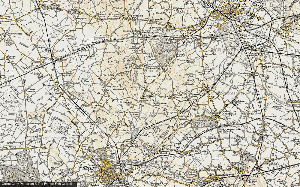 Old Map of Billinge, 1903 in 1903