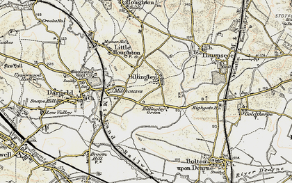 Old map of Billingley in 1903