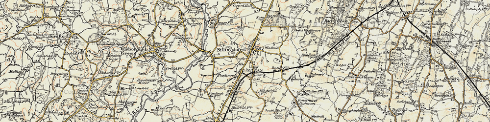 Old map of Billingshurst in 1897-1900