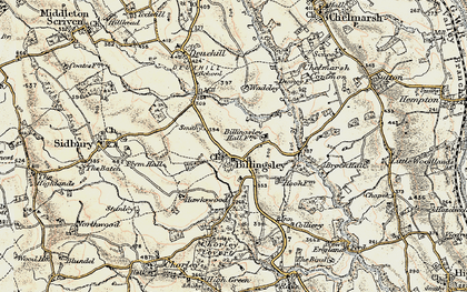 Old map of Billingsley in 1901-1902
