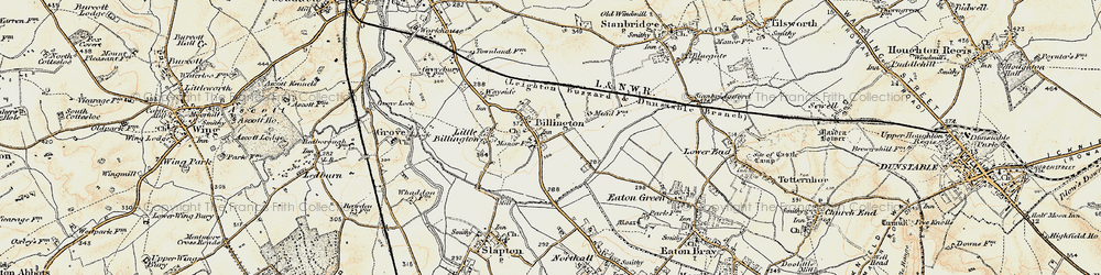 Old map of Billington Manor in 1898-1899