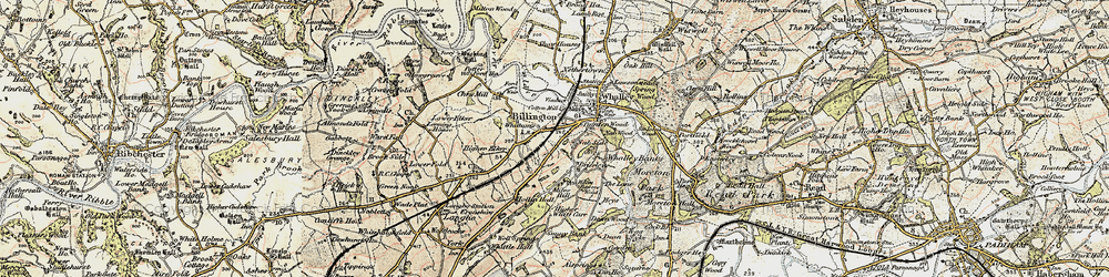 Old map of Billington in 1903-1904