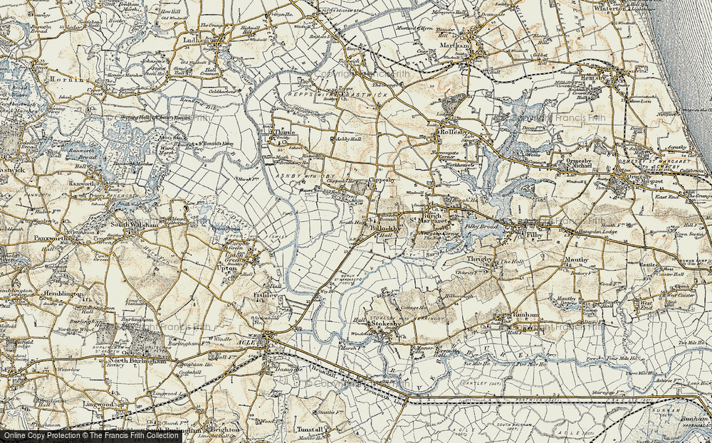 Old Map of Billockby, 1901-1902 in 1901-1902