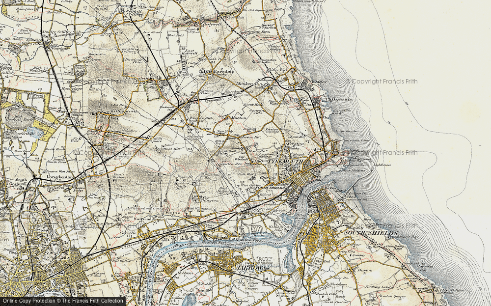 Old Map of Billy Mill, 1901-1903 in 1901-1903