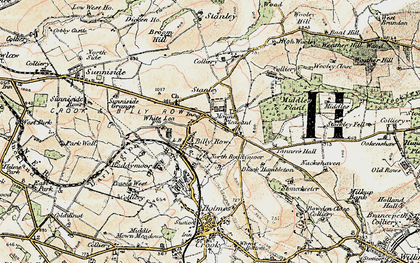 Old map of Billy Row in 1901-1904