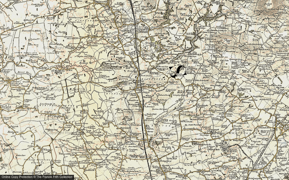 Old Map of Historic Map covering Anderton Fold in 1903-1904