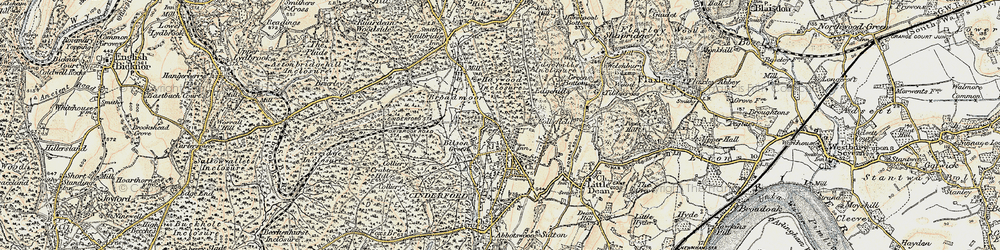 Old map of Bilson Green in 1899-1900