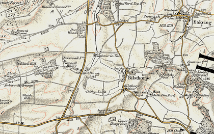 Old map of Brown's Covert in 1902-1903