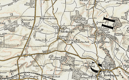 Old map of Bilsthorpe Moor in 1902-1903