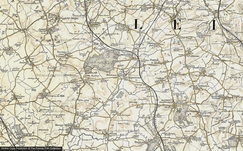 Old Map of Bilstone, 1901-1903 in 1901-1903