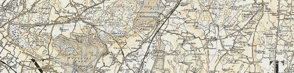 Old map of Bilting in 1897-1898