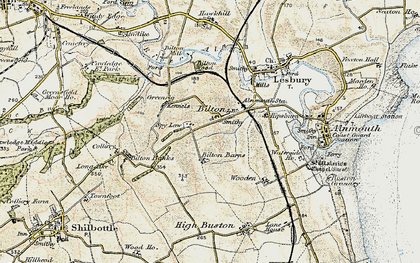 Old map of Bilton Barns in 1901-1903
