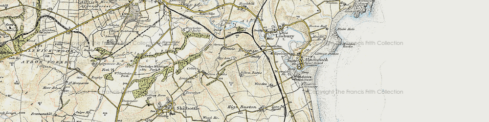 Old map of Bilton in 1901-1903
