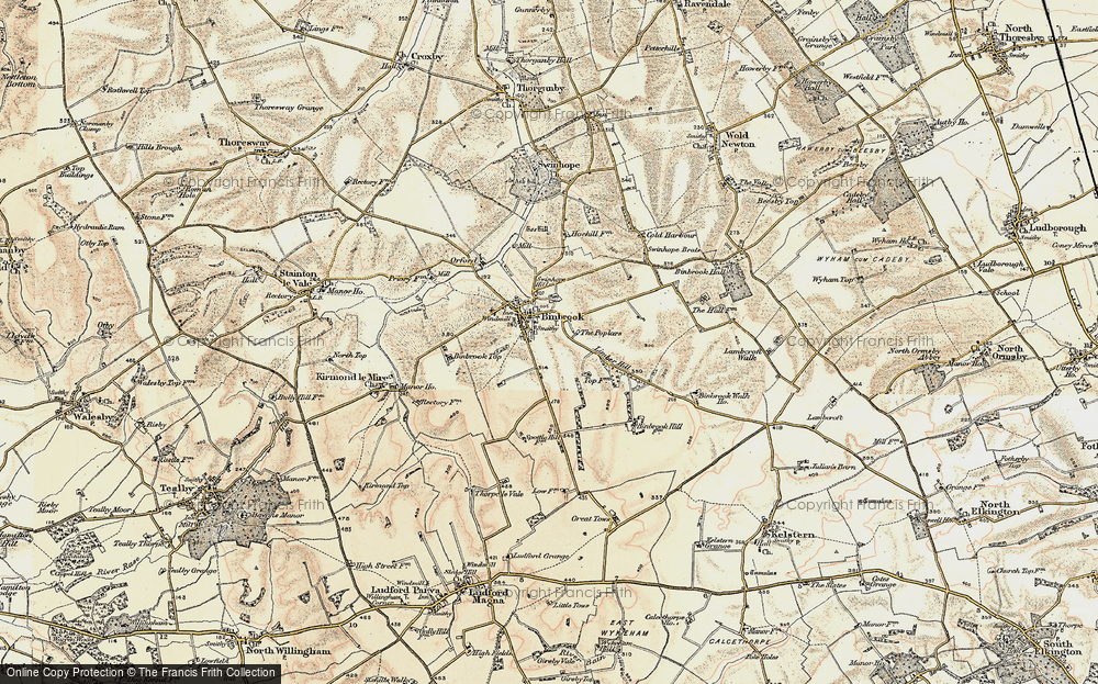 Old Map of Historic Map covering Binbrook Grange in 1903