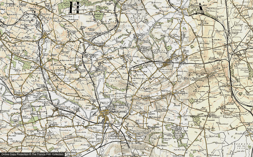 Old Map of Historic Map covering Bell Burn in 1903-1904