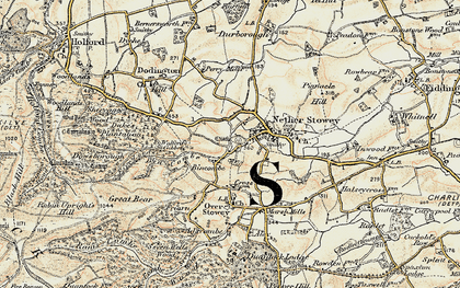 Old map of Bincombe in 1898-1900