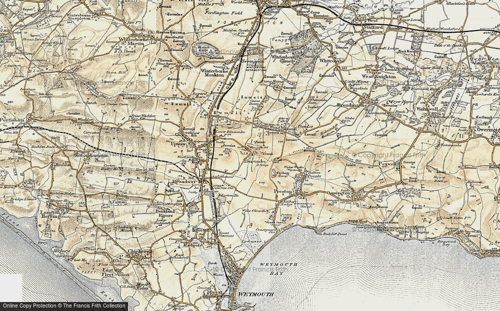 Old Map of Bincombe, 1899 in 1899