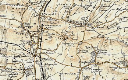 Old map of Bincombe in 1899