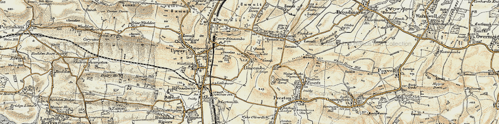 Old map of Bincombe in 1899