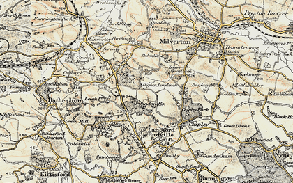 Old map of Bindon in 1898-1900