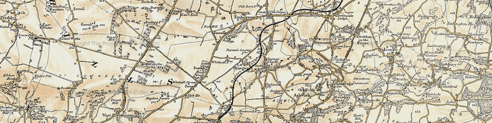 Old map of Binegar in 1899