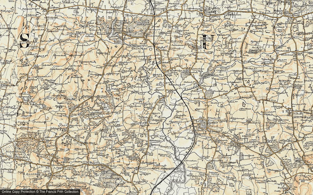 Old Map of Bines Green, 1898 in 1898