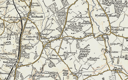 Old map of Bings Heath in 1902