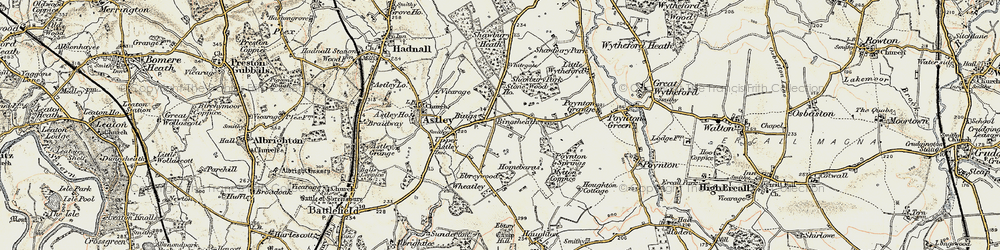 Old map of Bings Heath in 1902