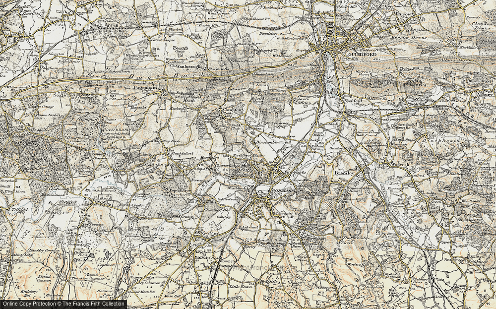 Old Map of Historic Map covering Hurtmore in 1897-1909