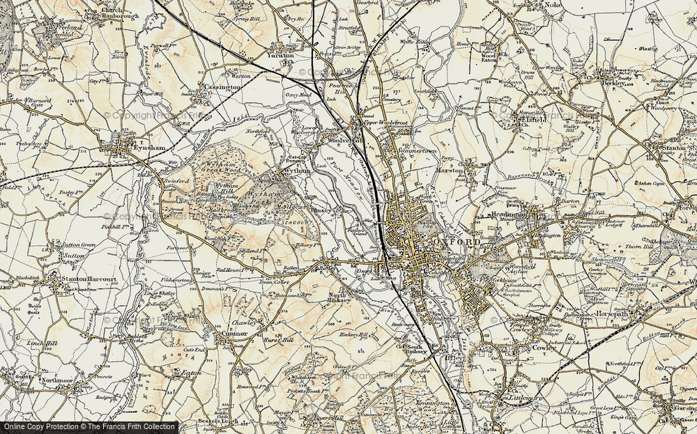 Old Map of Binsey, 1898-1899 in 1898-1899