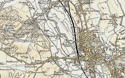 Old map of Binsey in 1898-1899