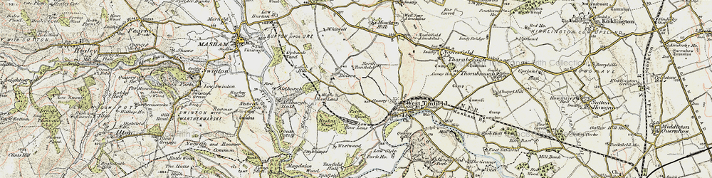 Old map of Black Robin Beck in 1903-1904