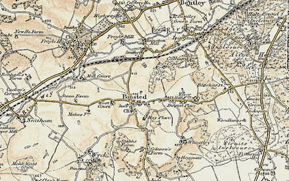 Old map of Binstead in 1897-1909