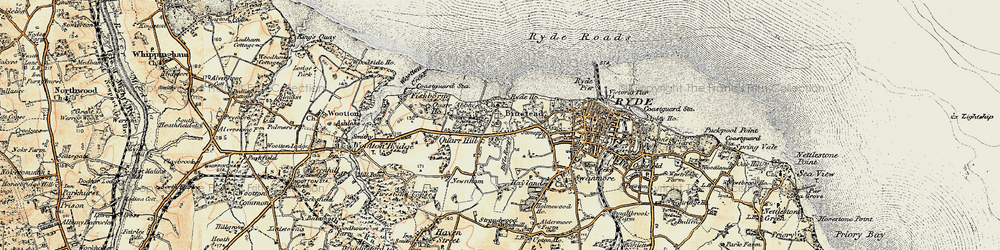 Old map of Binstead in 1899