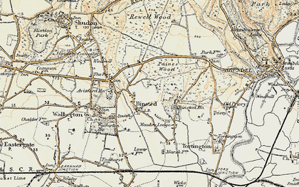 Old map of Binsted in 1897-1899