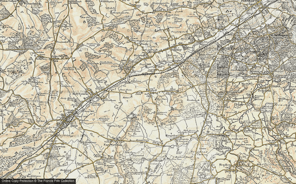 Old Map of Binsted, 1897-1909 in 1897-1909