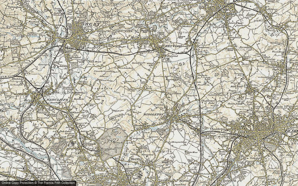 Old Map of Birch, 1903 in 1903