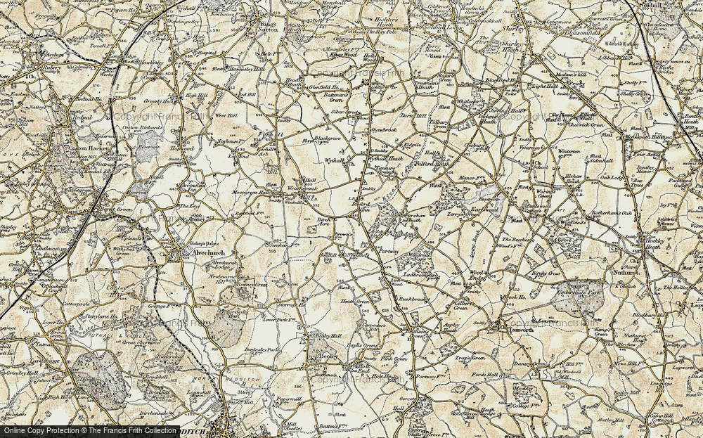 Old Map of Birch Acre, 1901-1902 in 1901-1902