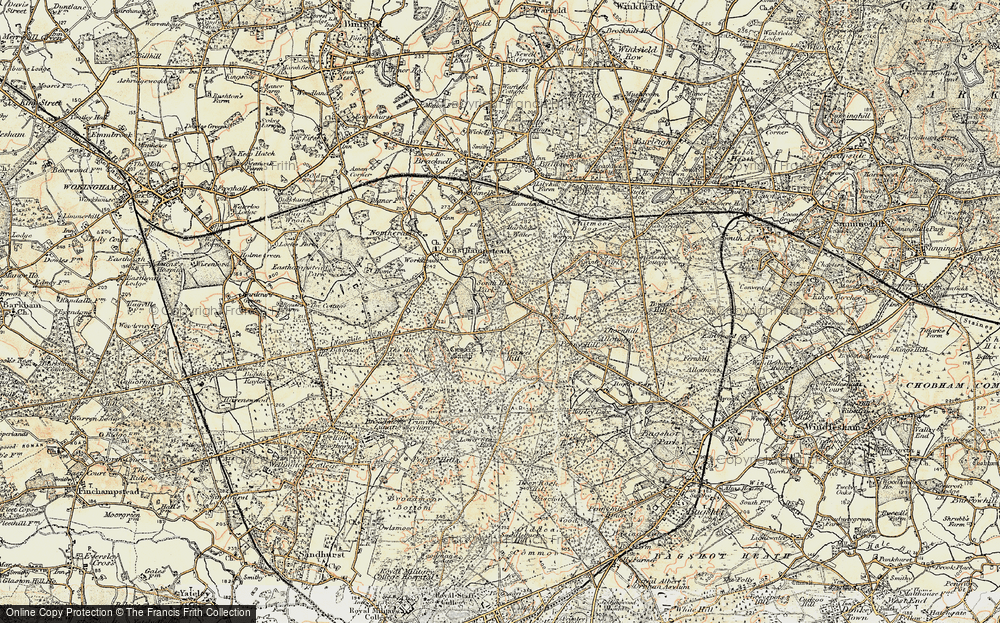 Old Map of Historic Map covering Beeches Way in 1897-1909