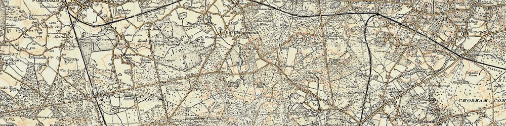 Old map of Birch Hill in 1897-1909