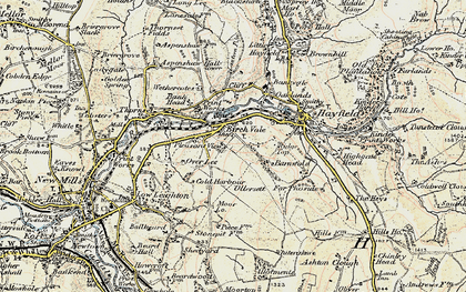 Old map of Birch Vale in 1903