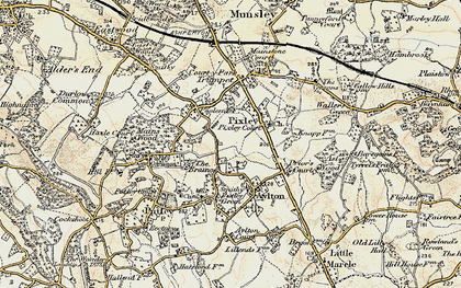 Old map of Birchall in 1899-1901