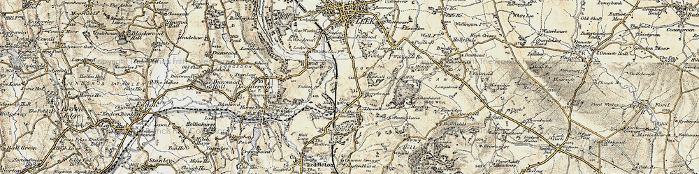 Old map of Birchall in 1902-1903