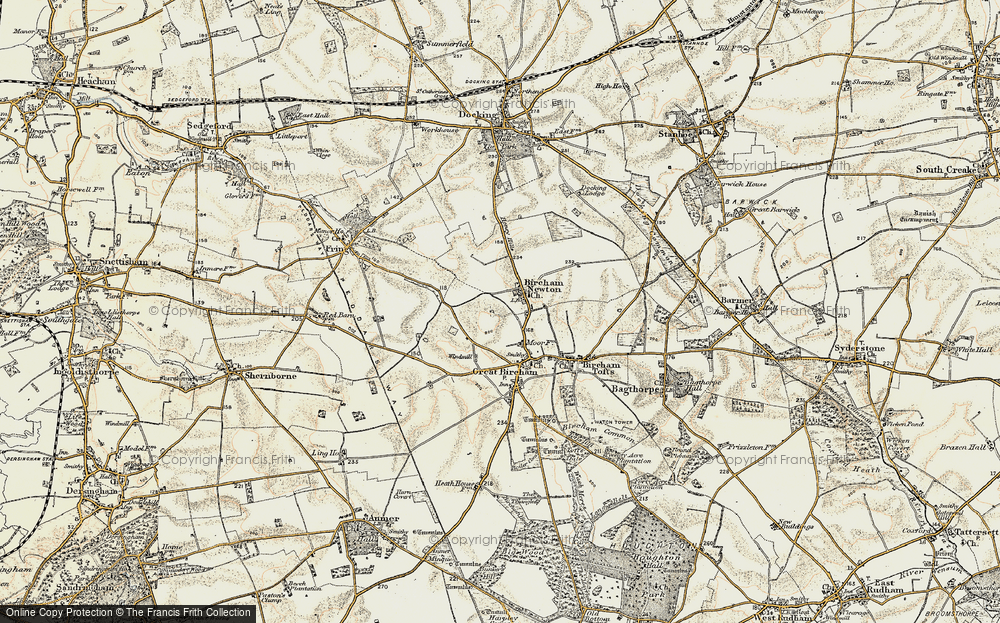 Old Map of Bircham Newton, 1901-1902 in 1901-1902