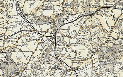 Old map of Birchden in 1897-1898